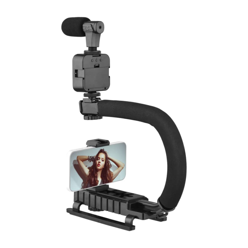 Kit para Gravação de Vídeo VideoMaking Kit AY49U com Suporte para Smartphone, Câmeras DSLR