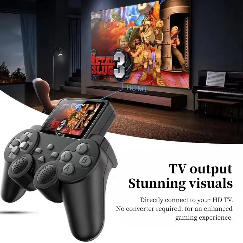 Console Game Stick Controller Gampead Digital Game Luo LU-SY05 Portatil /  520 Jogos / Tela 2.4 / Dual / HD / 1020Mah - Preto