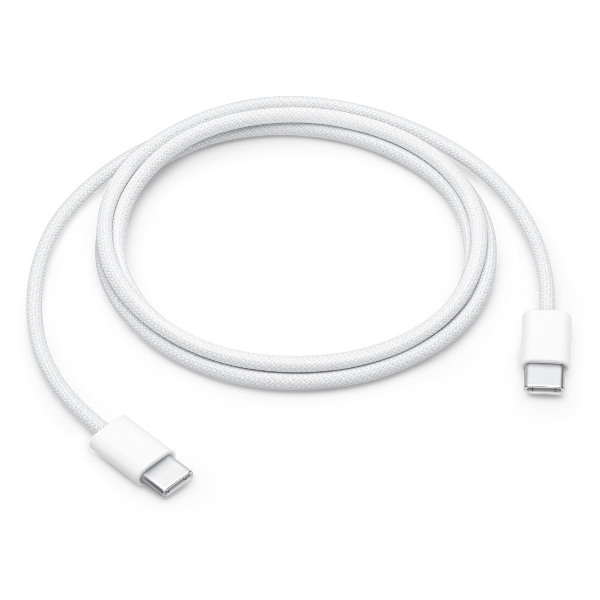 Cabo USB-C / USB-C Apple MM093ZM/A Tecido / 1 Metro / 60W (A2795) - Branco