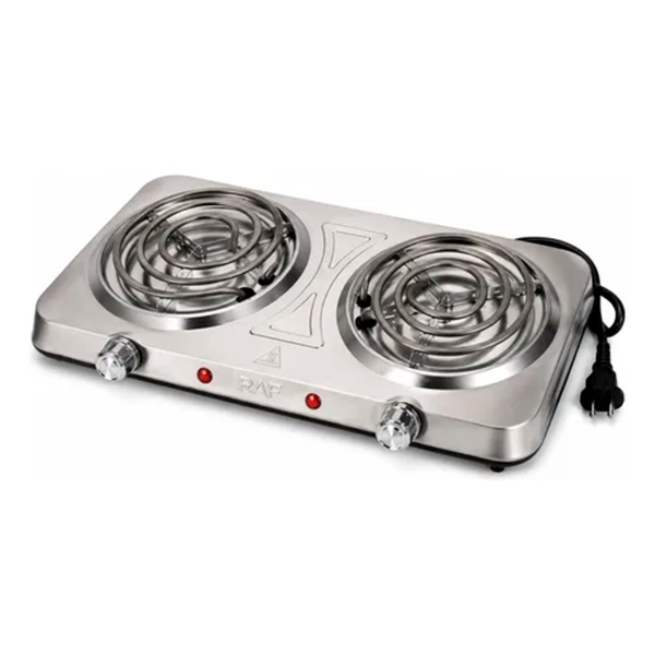 Anúncio: Fogareiro Elétrico Portatil Raf R.8065 Electric Stove / 2000W / 2 Bocas / 220V - Inox