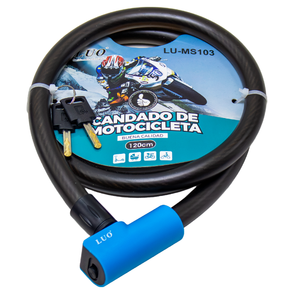 Anúncio: Cadeado Para Motocicleta Luo LU-MS103 de 120CM - Preto