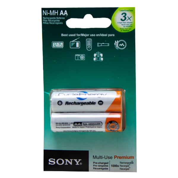 Anúncio: Pilhas Recarregaveis Sony NH-AA-B4EN / 4600Mah / 2 Pilhas Inclusas AA
