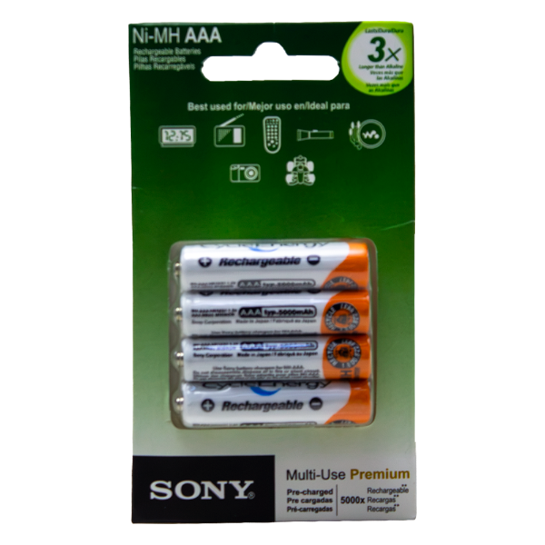 Anúncio: Pilhas Recarregaveis Sony NH-AAA-B4EN / 5000Mah / 4 Pilhas Inclusas AAA