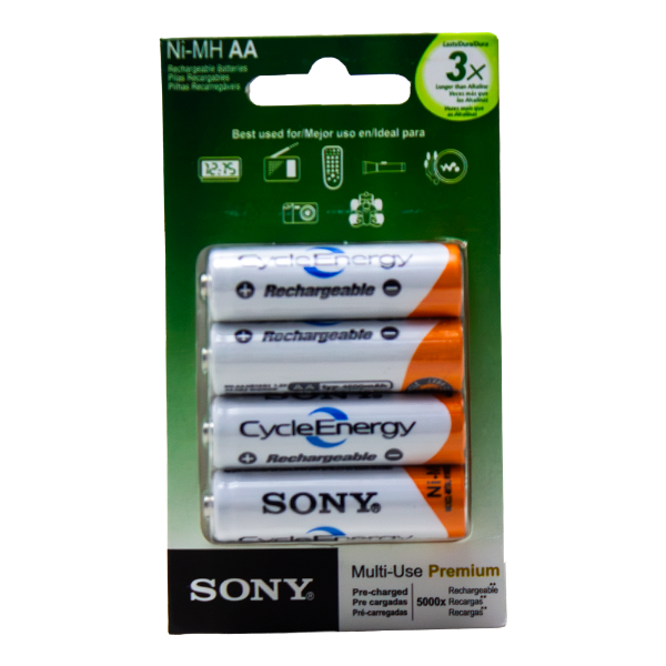 Anúncio: Pilhas Recarregaveis Sony NH-AA-B4EN / 4600Mah / 4 Pilhas Inclusas AA