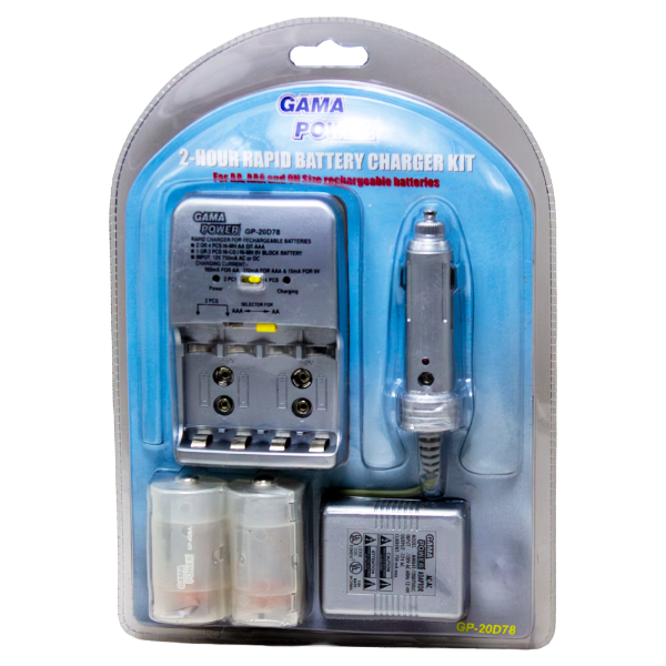 Anúncio: Carregador de Pilhas Gama Power GP-20D78  Para AA - AAA - 9V SIZE