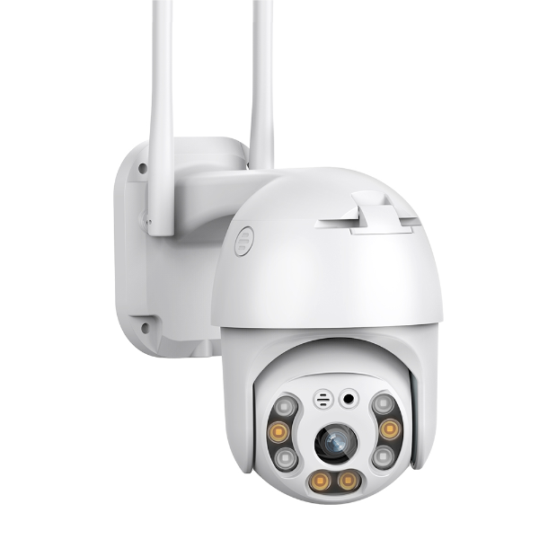 Anúncio: Camera de Segurança Smart WiFi Outdoor N3 Turbo Com 2 Antenas / 5MP / 360º / Microfone / Alarma / Detecçao Humana / App Icsee - Branco